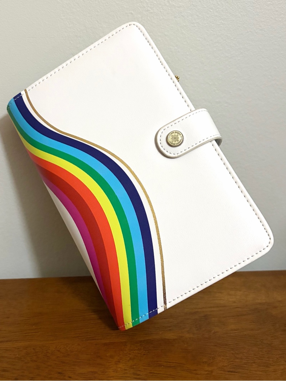 Webster’s Pages Faux Leather Planner White Rainbow